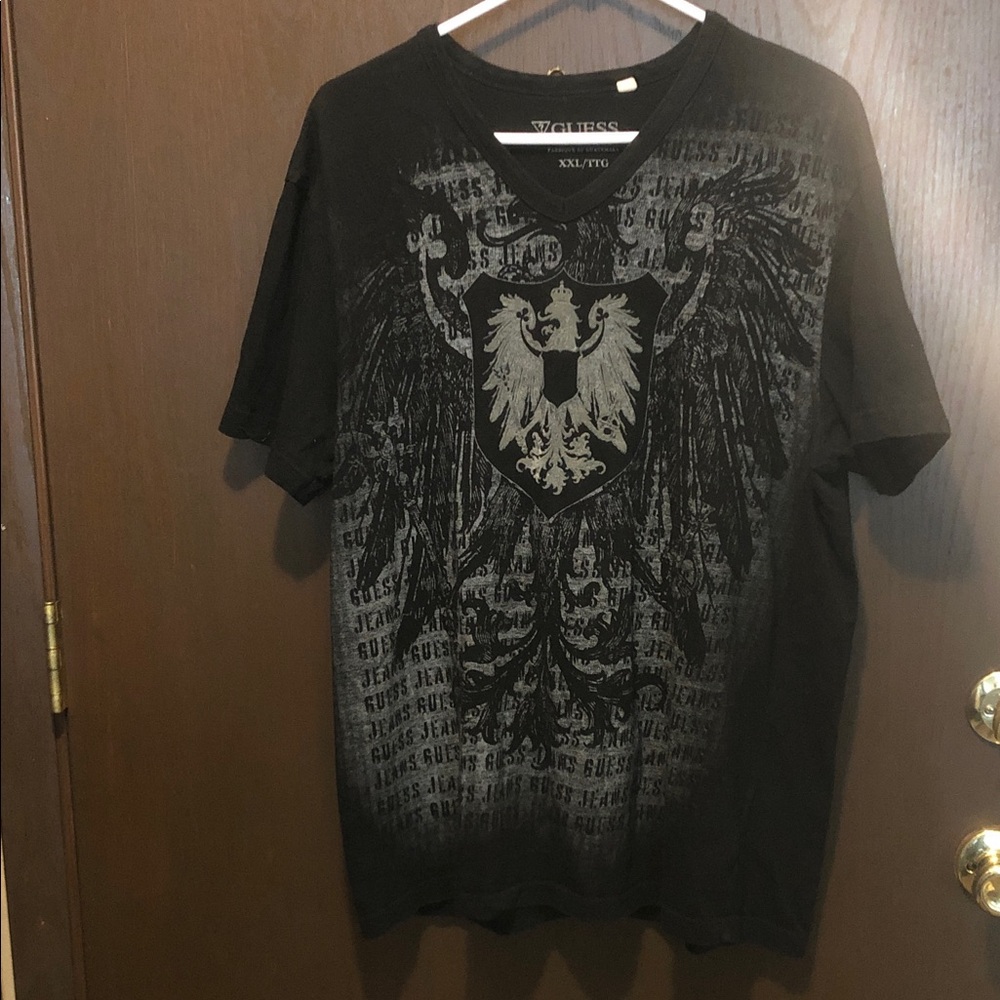 Men's Guess  Black Graphic T-Shirt
